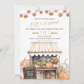 Jaarlijkse Herfst Pumpkin Herfst Uitnodiging (Voorkant)