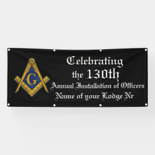 Jaarlijkse installatie van de officieren Masonic L Spandoek