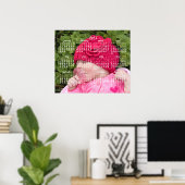 Jaarlijkse kalender 2023 Poster met Cute foto (Thuiskantoor)