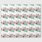 jaarlijkse kerstangels cadeaupapier (Vlak)