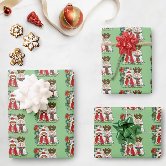 Jaarlijkse kerstfoto inpakpapier vel