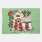 Jaarlijkse kerstfoto theedoek (Horizontaal)