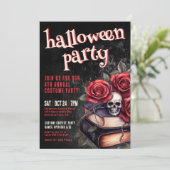 Jaarlijkse kostuum gotische Halloween Party Kaart (Staand voorkant)