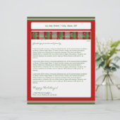 Jaarlijkse nieuwsbrief feestdag: gierig briefhoofd (Staand voorkant)