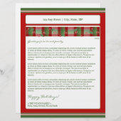 Jaarlijkse nieuwsbrief feestdag: gierig briefhoofd (Voorkant / Achterkant)