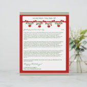 Jaarlijkse nieuwsbrief feestdag: sierelementen_2 persoonlijk briefhoofd (Staand voorkant)