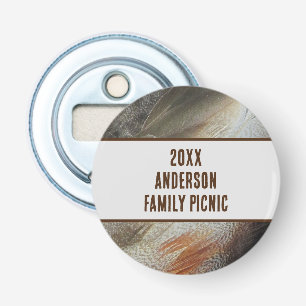 Jaarlijkse picknick Natuur Feather Family reünie Button Flesopener