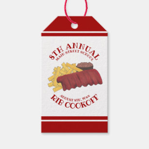 Jaarlijkse Rib Cookoff BBQ Spare Ribs Barbecue Wed Cadeaulabel