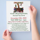 Jaarlijkse Speelgoed drive brochure met veiling va (Hand)