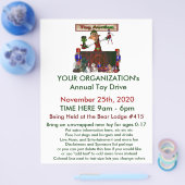 Jaarlijkse speelgoedactie Flyer met leuke elf spee (Enkel)