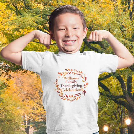 Jaarlijkse Thanksgiving met aangepaste Herfst Kinder Shirts
