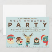 Jaarlijkse Ugly Sweater Party Kaart (Voorkant / Achterkant)