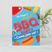 Jaarlijkse uitnodiging van BBQ-partij (Staand voorkant)