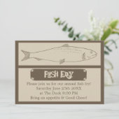 Jaarlijkse visuitnodiging kaart (Staand voorkant)