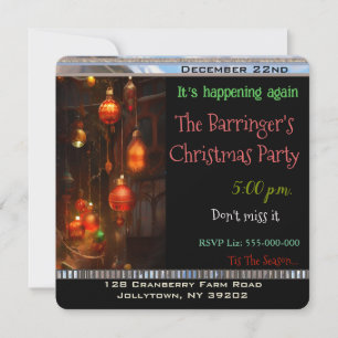 Jaarlijkse warmte gloeit kerstfeest kaart