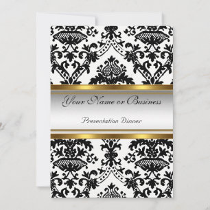 Jaarlijkse zakelijke presentatie dineruitnodiging kaart