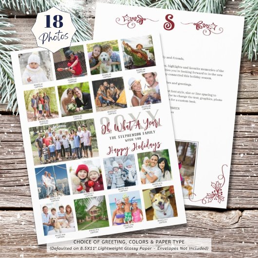 Jaaroverzicht Fotocollage Kerstbrief Flyer