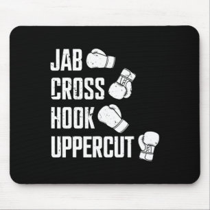 Jab Cross Hook Uppercut Bokser Workout Kickboksen  Muismat