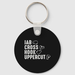 Jab Cross Hook Uppercut Bokshandschoenen Boxer Sleutelhanger