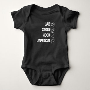 Jab Cross Hook Uppercut Boxer Box Box Box Romper