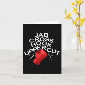 Jab Cross Hook Uppercut Boxer Funny Boxing Trainin Kaart (Gele Bloem)