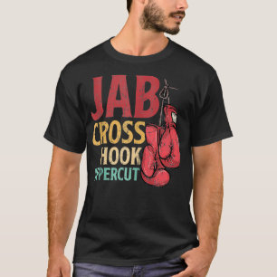 Jab Cross Hook Uppercut Boxer Werk Kickboksen Meis T-shirt