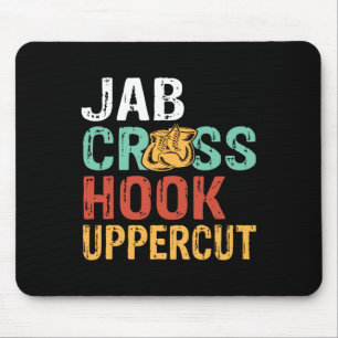 Jab Cross Hook Uppercut Boxer Workout Mannen Vrouw Muismat