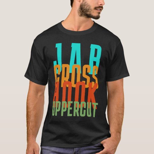 Jab Cross Hook Uppercut Boxing 3 T-shirt (Voorkant)