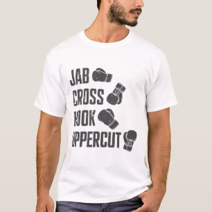 Jab Cross Hook Uppercut Grappige Bokstrainer Train T-shirt