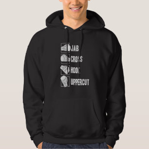 Jab Cross Hook Uppercut Kickboksen Boksen Coach Bo Hoodie