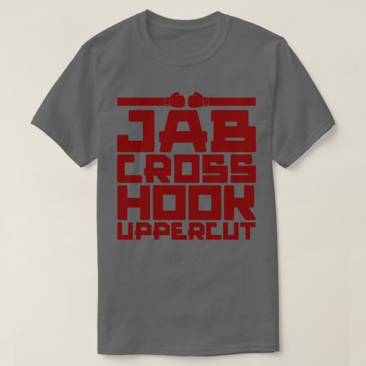 Jab Cross Hook Uppercut T-shirt (Design voorkant)