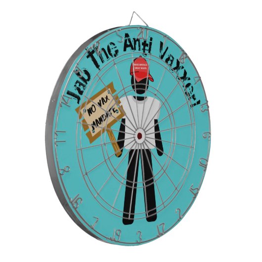 Jab the Anti-Vaxxer - het kunstspel Dartbord (Voorkant Links)