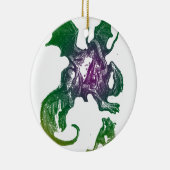 Jabberwocky en Alice Keramisch Ornament (Rechts)