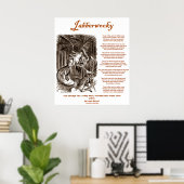 Jabberwocky (Lewis Carroll through zien Glass) Poster (Thuiskantoor)