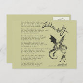 Jabberwocky Poem Briefkaart (Voorkant / Achterkant)
