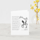 Jabberwocky Poem Kaart (Gele Bloem)
