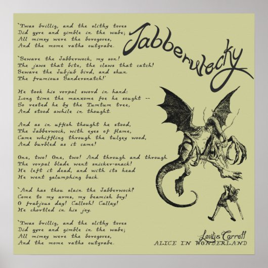 Jabberwocky Poem Poster (Voorkant)