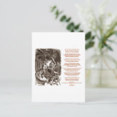 Jabberwocky Poem van Lewis Carroll Briefkaart (Staand voorkant)