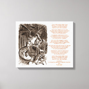 Jabberwocky Poem van Lewis Carroll Canvas Afdruk