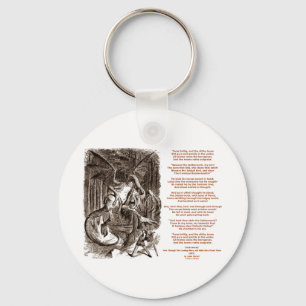 Jabberwocky Poem van Lewis Carroll Sleutelhanger