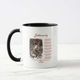Jabberwocky Poem van Lewis Carroll (Zwarte Adder) Koffiemok