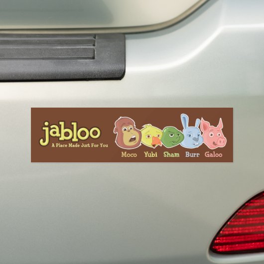 Jabloo Brown Bumpersticker (Op auto)