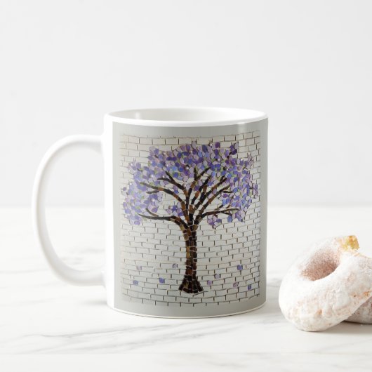 Jacaranda, arbre de vie Mug (Avec donut)