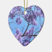 Jacaranda-bloesems Keramisch Ornament (Links)