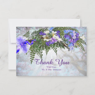 Jacaranda Blooms & Lily Bouquet Carte de remerciem