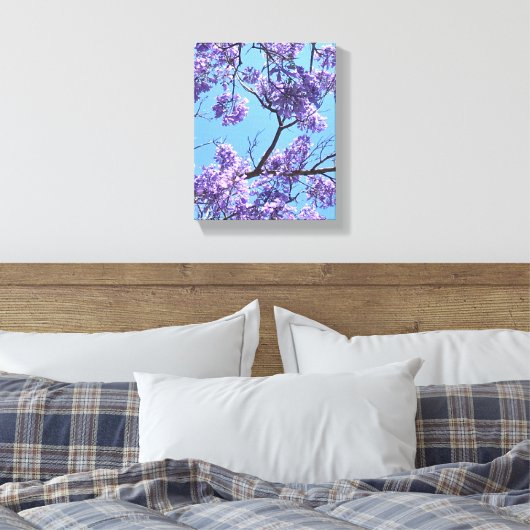 Jacaranda Blossom Canvas Afdruk (Insitu (Slaapkamer))
