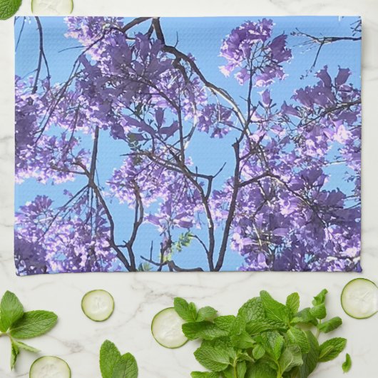 Jacaranda Blossom Theedoek (Gevouwen)