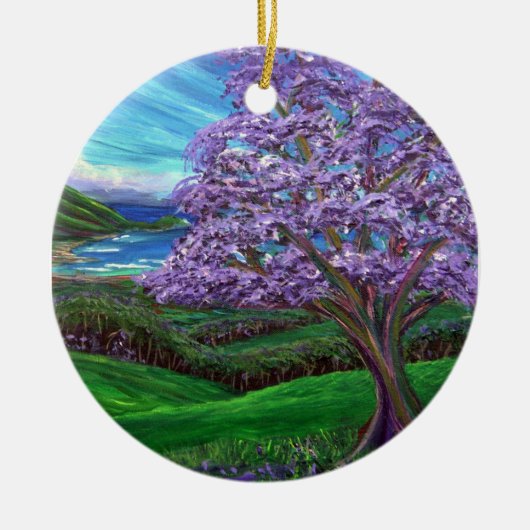 Jacaranda Keramisch Ornament (Voorkant)