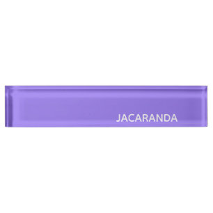 Jacaranda paarse kleurnaam naambordje