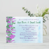 Jacaranda Sky Blue Katholieke bruiloft uitnodiging (Staand voorkant)